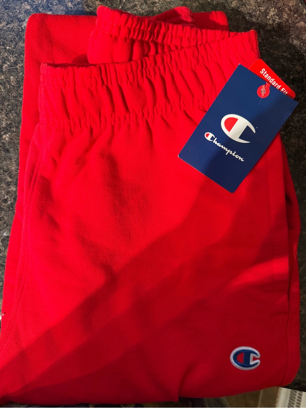 Champion Kids Red Athletic Joggers with Logo